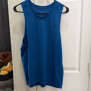 Saucony Stopwatch Running Tank. Men’s Large. Blue.